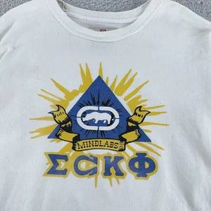 Ecko Unltd Mindlabs Shirt Mens XL White Sigma Kappa Phi Greek Letters 90s Y2K - Picture 1 of 13