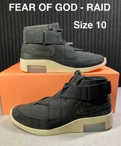 Fear Of God Raid Black Nike Sneakers AT8087-002 VNDS Authentic Size 10 - Picture 1 of 14