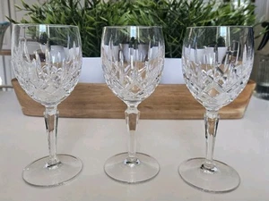 Set 3 bicchieri acqua vino/calice gambo Gorham Crystal Lady Anne 6 7/8" - Foto 1 di 8