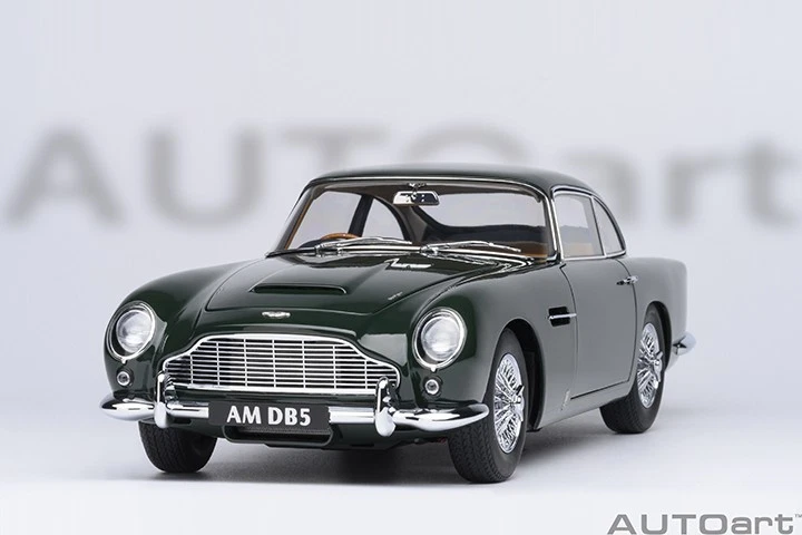 Autoart 70286 1/18 ASTON MARTIN DB5 VERT DE COURSE BRITANNIQUE Modèle Réduit