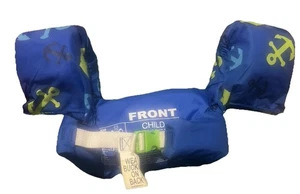 Puddle Jumpers Blue Fish Theme Life Jacket Swim Vest Kids Weight 30-50 Lbs - Picture 1 of 10
