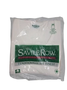 Vintage Saville Row weißes sportliches geripptes Unterhemd 3er-Pack Herren L - Bild 1 von 3