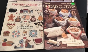 2 Bread Cloth, Country Caboodle Cross Stitch Pattern Leaflets Anne Van W Young - Picture 1 of 8