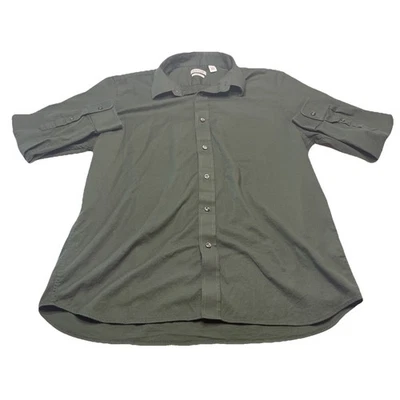 Manga Larga Haggar Para Hombre Calce Ajustado Verde Abotonada 18-18 1/2, 34/35 Rd Descripti Foto 1 de 4