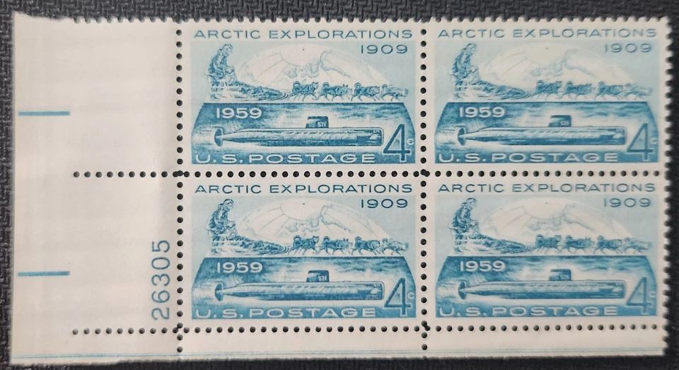 US Scott 1128 - Arctic Exploration - MNH - 1959 Issue - Plate Block of 4 - Image 1 of 1