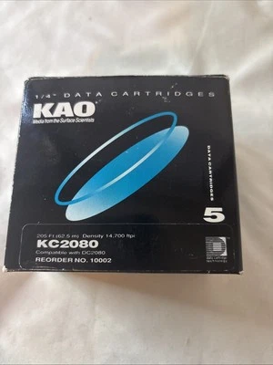 BOX OF 5 - KAO KC 2080 Data Cartridge Media Storage Tapes BRAND NEW - Image 1 of 4