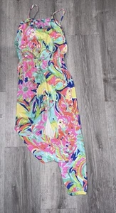 Lilly Pulitzer Girls Bright Tropical Print Jumpsuit Small 6-7 - Picture 1 of 2