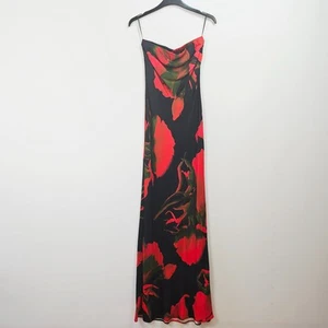 Anthropologie - Maxi Vestido de Satén Sin Tirantes The Fleur - Negro - Reino Unido 6 - Imagen 1 de 6
