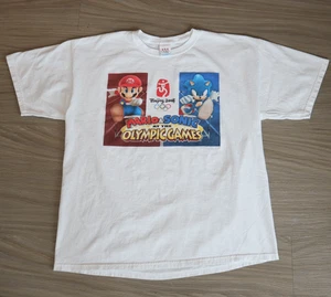 Vintage Mario Sonic Olympics Winter Games 2008 Promo T-Shirt XL Videospiel Sport - Bild 1 von 7