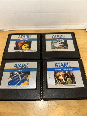 Atari 5200 Game Lot PAC-MAN, Centipede, Qix, Middle Command- Tested R/B - Image 1 of 4