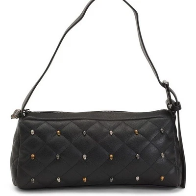 Bolso de Hombro Betsey Johnson Negro Calavera Xorumor Acolchado Edición Limitada. Nuevo Foto 1 de 4