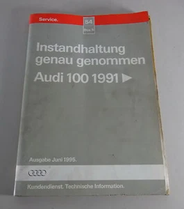 Manual de Taller Núm 54 Instandhaltung Genau Genommen Audi 100 C4, St. 06/1995 - Imagen 1 de 5