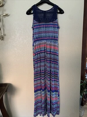TRIXXI Size XL Women’s Tank Maxi Dress Geometric Sleeveless - Image 1 of 3
