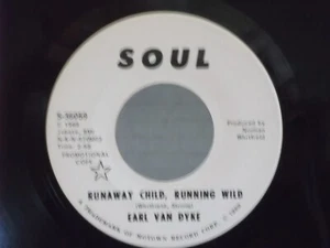 Earl Van Dyke,Soul 35059,"Runaway Child,Running Wild"US,7"45,PROMO,1969 soul,M - Picture 1 of 2