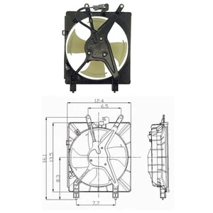 Conjunto de ventilador condensador se adapta a: 2002 - 2004 Honda Civic L4 2,0 L hatchback y sedán - Imagen 1 de 1