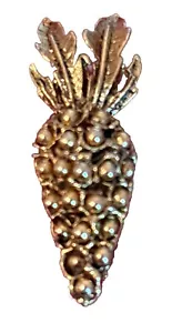 Ostern Brosche Anstecknadel Karottenform goldfarben Modeschmuck Vintage 2,5” x 0,5” - Bild 1 von 6