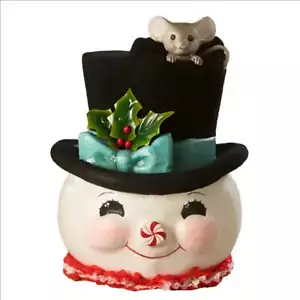 XL Jolly Snowman Top Hat Surprise by Bethany Lowe Designs - Picture 1 of 2