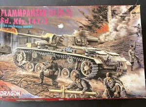 1996 Dragon 9017 Flammpanzer III (F-1) Sd Kfz 141/3 Tank 1/35 Scale Model, New - Picture 1 of 11