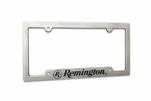 REMINGTON Edition Stamped Aluminum License Plate Frame (Brushed Aluminum) - Picture 1 of 1