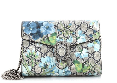 Borsa Gucci Dionysus Blue Blooms — originale sacchetto antipolvere e scatola inclusi