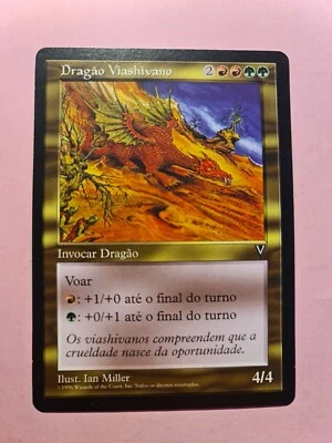 VIASHIVAN DRAGON | VISIONS | PORTUGUESE | MTG | 1997 | NM - Image 1 of 2
