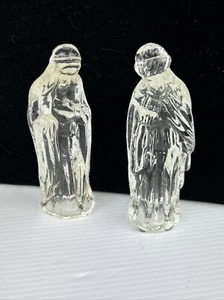 2 Wise Men Glass Nativity Pieces Vintage Replacement 9cm - Picture 1 of 8