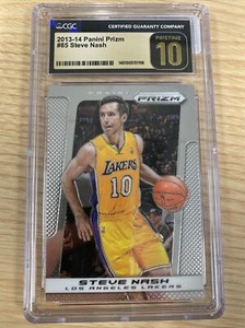 2013-14 Panini Prizm #85 Steve Nash Los Angeles Lakers CGC 10 Black Pristine