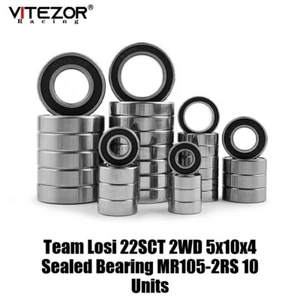 For Team Losi 22SCT 2WD 5x10x4 Sealed Bearing MR105-2RS 10 Units - Picture 1 of 4