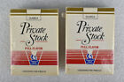 Two Sealed Vtg American Value Selection Tobacco Private Stock Playing Card Decks