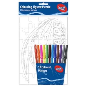 AFL Adelaide Crows Colouring Jigsaw Puzzle And Marker Set - Picture 1 of 1