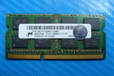 Toshiba P855-S5102 Micron 4Gb Memory So-Dimm pc3l-12800s mt16ktf51264hz-1g6m1 - Image 1 of 2