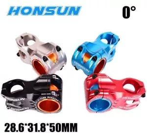 Honsun Bicycle 28.6*31.8/35*50Mm Aluminum Stems 0° Mtb Road Bike Stem - Picture 1 of 17