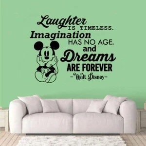 Imagination Disney Mickey Quote Vinyl Wall Art Sticker for Home Room Decals - Picture 1 of 5