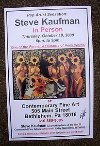 Rare Steve Kaufman - (Rare) Poster - Signed Kaufman - Limited - Unique- Historic - Picture 1 of 1