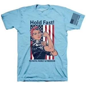 Rosie The Riveter Faith Family Freedom T-Shirt Gr. XL - Bild 1 von 2