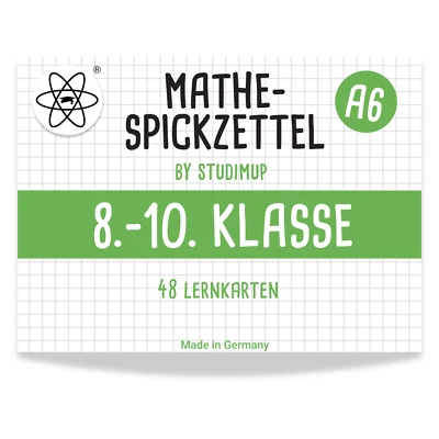 Mathe Spickzettel A6 Pro: Lernkarten für die 8.-10. Klasse - Bild 1 von 4