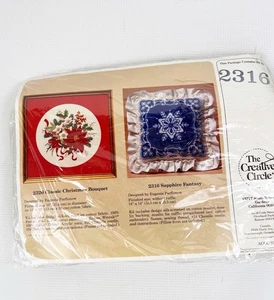 The Creative Circle 2316 Sapphire Fantasy Embroidery Kit Blue Vintage New - Picture 1 of 4