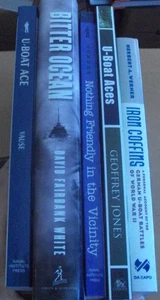WWII Submarine U-boat books lot of 5 Bitter ocean ace Iron Coffins BK5-2 - Picture 1 of 6
