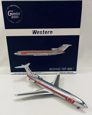 Western Airlines Boeing 727-200 1:200 scale Gemini Jets - Image 1 of 2