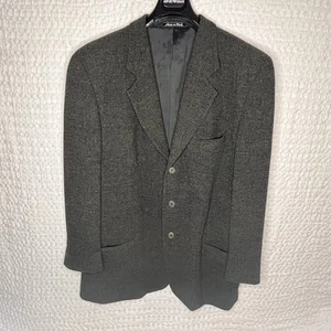 VTG Giorgio Armani Italy Suit Jacket Gray Mens 42 Short 100% Pure Virgin Wool - Picture 1 of 11