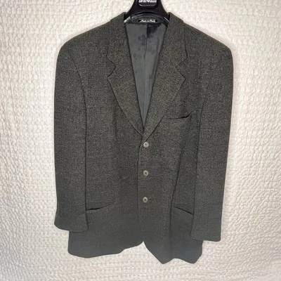 VTG Giorgio Armani Italy Suit Jacket Gray Mens 42 Short 100% Pure Virgin Wool - Image 1 of 4