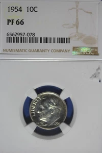 1954 NGC 10C PF66 ROOSEVELT DIME #B51259 - Picture 1 of 2
