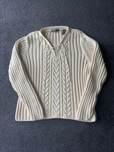Kate hill Women’s Light Yellow Cotton Casual Sweater size XL - Picture 1 of 6