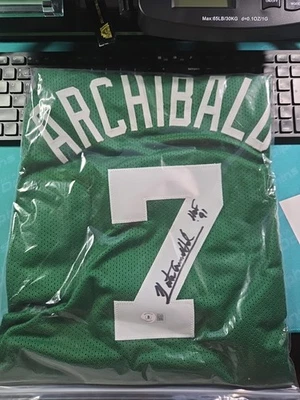 Nate Archibald Autographed Jersey Beckett COA Boston Celtics HOF 91 Inscription! - Image 1 of 4