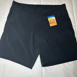 Columbia Men’s Mill Creek II 8” Tech Hike Shorts Black Size 34 Omnishade SPF 50 - Picture 1 of 11