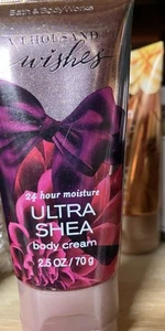 Travel Size Cream 2.5 Oz Thousand Wishes by Bath & Body Works Ultra Shea NEW - Picture 1 of 2