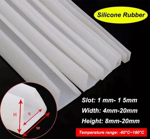Silikonkautschuk U Kanal Dichtung Kantenzierleiste Schutz Dichtstreifen 1mm-15mm - Picture 1 of 12
