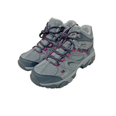 Hi-Tec Ravus Vent Mid Waterproof Hiking Boots - Grey/ Purple - 24126 - Size: 6B - Image 1 of 4