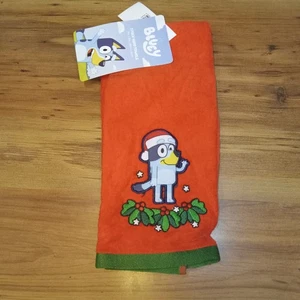 2 Pack BLUEY Holiday Christmas Hand Towels 15 in x 25 in - NWT - Picture 1 of 8