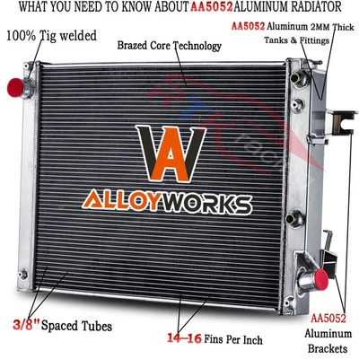 3 Row Aluminum Radiator for 2013-2018 2017 Ram 2500 3500 4500 6.7L L6 Diesel - Image 1 of 4